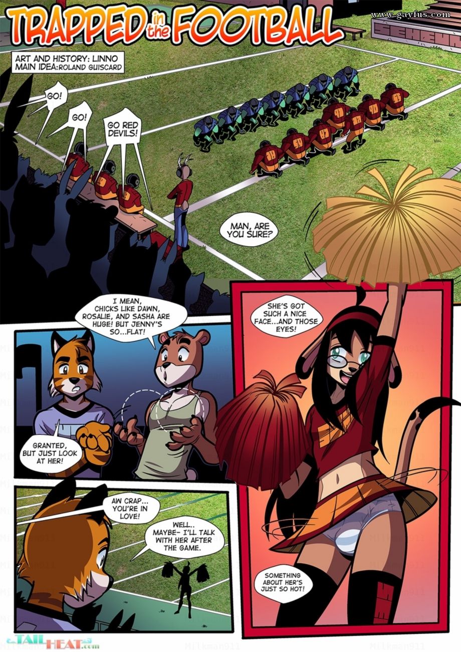 Gay furry comic porn trapped in football