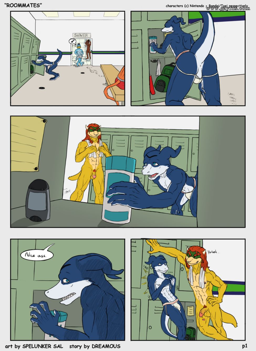 Page 1 | Furry-Gay/Spelunker-Sal-Roommates | Gayfus - Gay Sex and Porn  Comics