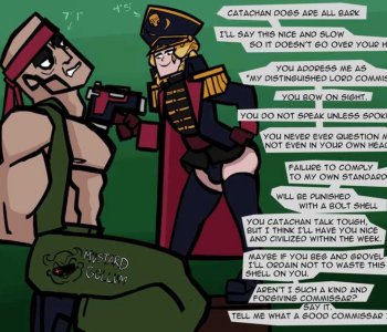 comic Femboy Commissar On Catachan
