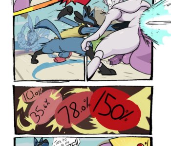 Lucario VS Mewtwo Porn Comics