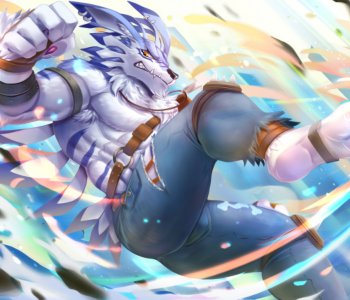 comic WereGarurumon