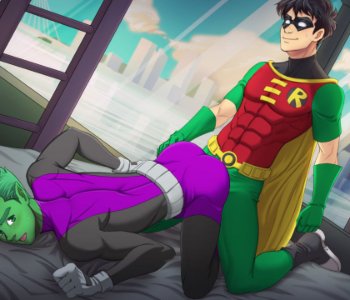 comic Teen Titans - Robin X Beast Boy