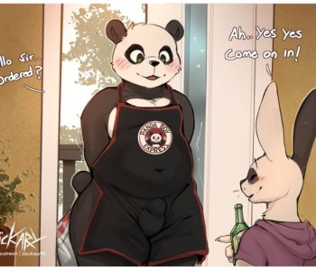 comic Panda Boy Delivery