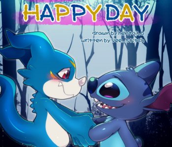 comic Veemon's Happy Day