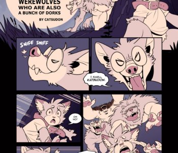 comic Catsudon Gets Gangbanged In The Woods By Werewolves Who Are Also A Bunch Of Dorks