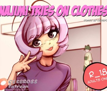 comic Najimi Tries On Clothes