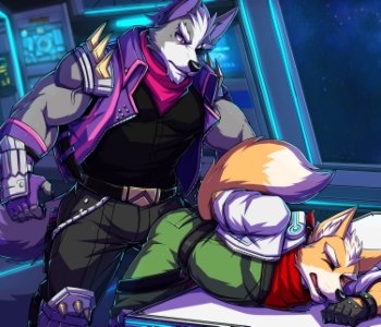 comic Fox Mccloud X Wolf O'Donnell