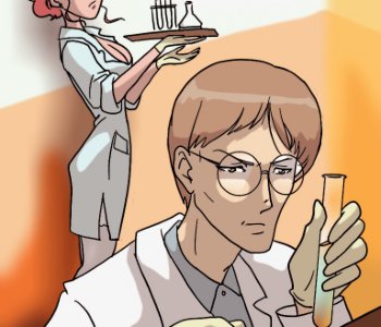 comic Scientists Shemale Helper